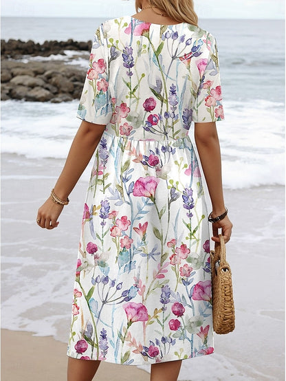 Carline – Robe midi fleurie