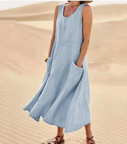 Isaline – Robe fluide légère avec poches