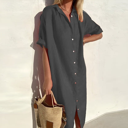 Sophie – Robe chemise d’été fluide
