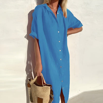 Sophie – Robe chemise d’été fluide